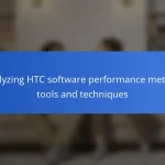 Analyzing HTC software performance metrics: tools and techniques