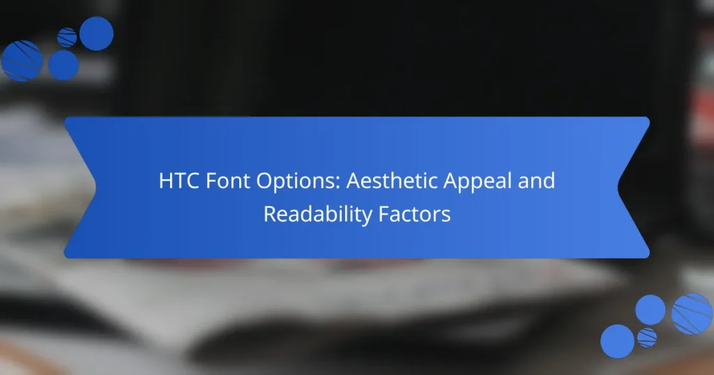 HTC Font Options: Aesthetic Appeal and Readability Factors