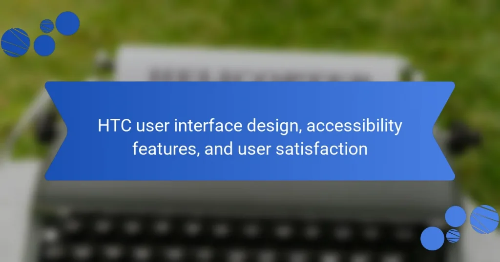 HTC user interface design, accessibility features, and user satisfaction