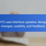 HTC user interface updates: design changes, usability, and feedback