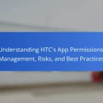 Understanding HTC’s App Permissions: Management, Risks, and Best Practices