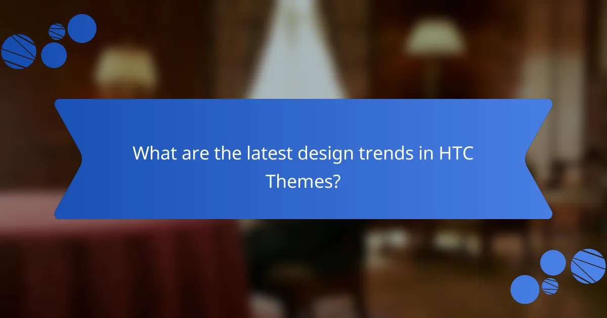 What are the latest design trends in HTC Themes?